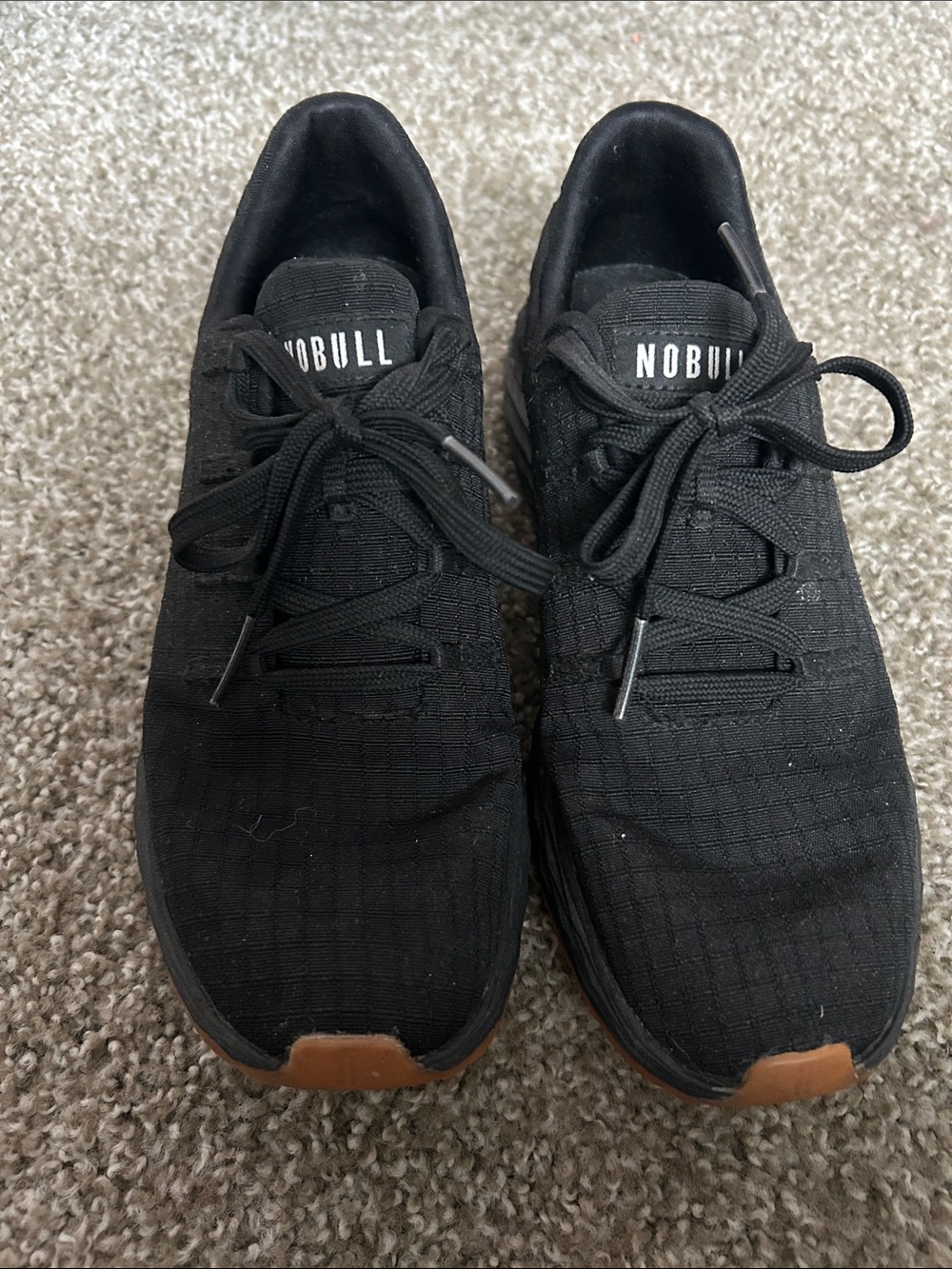 NOBULL Black Athletic Training Sneakers with Gum Toe Accents